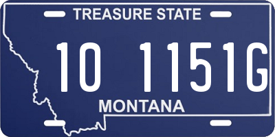 MT license plate 101151G