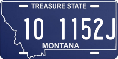 MT license plate 101152J