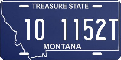 MT license plate 101152T