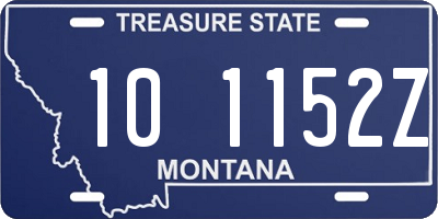 MT license plate 101152Z