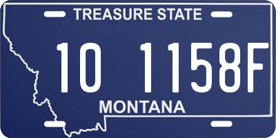 MT license plate 101158F