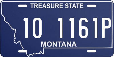 MT license plate 101161P