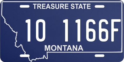 MT license plate 101166F