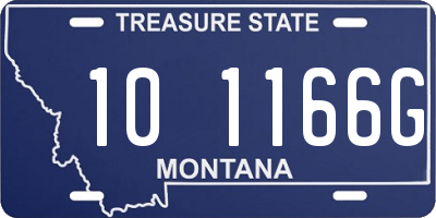 MT license plate 101166G