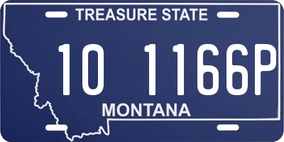 MT license plate 101166P