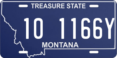 MT license plate 101166Y