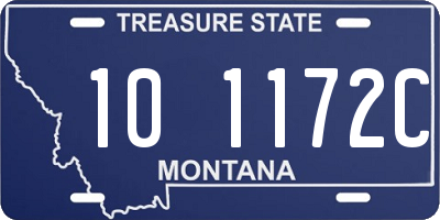 MT license plate 101172C