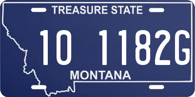 MT license plate 101182G