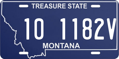 MT license plate 101182V