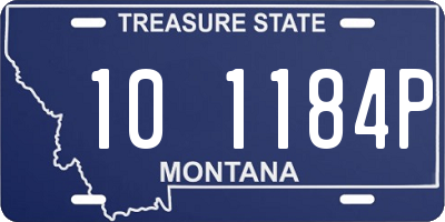 MT license plate 101184P