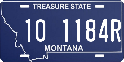 MT license plate 101184R