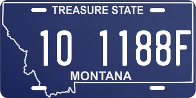 MT license plate 101188F