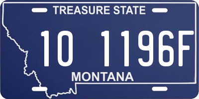 MT license plate 101196F