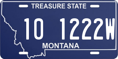 MT license plate 101222W