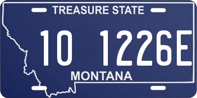 MT license plate 101226E