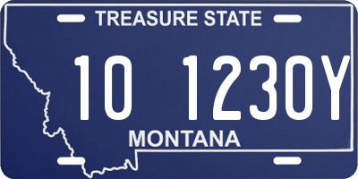 MT license plate 101230Y