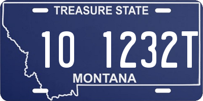 MT license plate 101232T