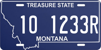 MT license plate 101233R