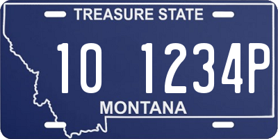 MT license plate 101234P