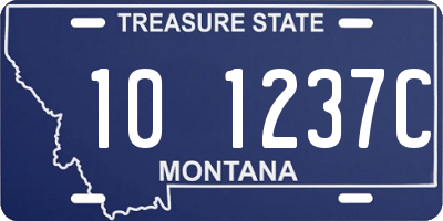 MT license plate 101237C