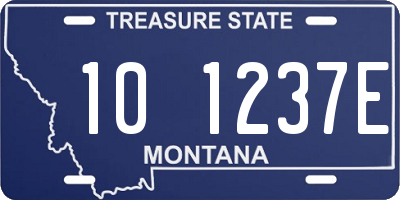 MT license plate 101237E