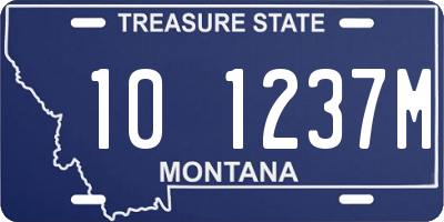 MT license plate 101237M