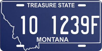 MT license plate 101239F