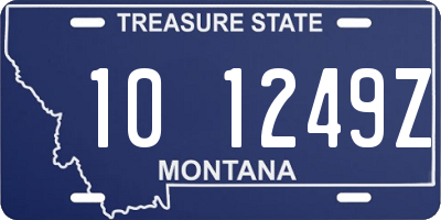 MT license plate 101249Z