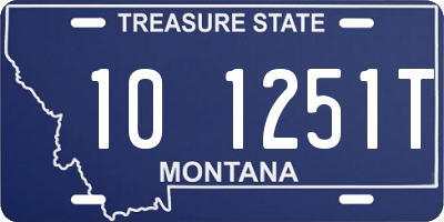 MT license plate 101251T