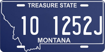 MT license plate 101252J