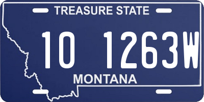 MT license plate 101263W