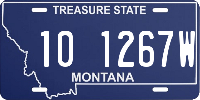 MT license plate 101267W