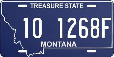 MT license plate 101268F