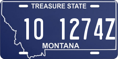 MT license plate 101274Z