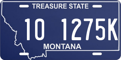 MT license plate 101275K