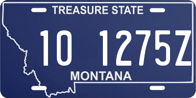 MT license plate 101275Z