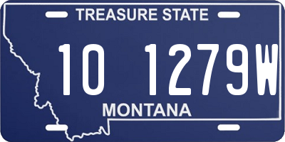 MT license plate 101279W