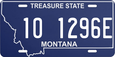 MT license plate 101296E