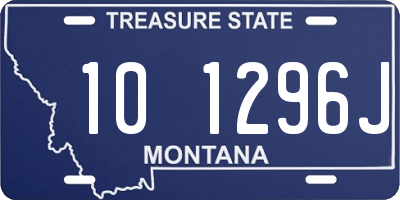 MT license plate 101296J