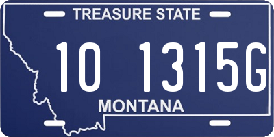 MT license plate 101315G