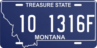 MT license plate 101316F