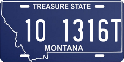 MT license plate 101316T
