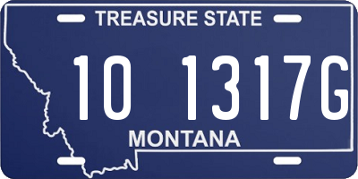 MT license plate 101317G
