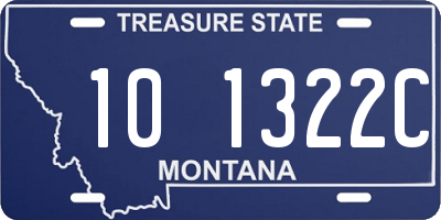 MT license plate 101322C