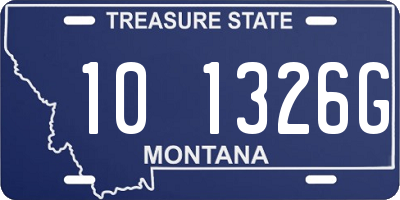 MT license plate 101326G