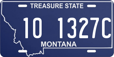 MT license plate 101327C