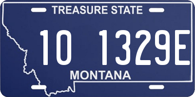 MT license plate 101329E