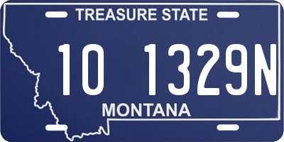 MT license plate 101329N