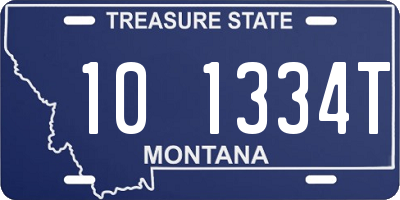 MT license plate 101334T