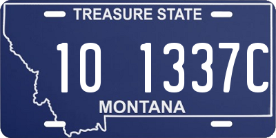 MT license plate 101337C